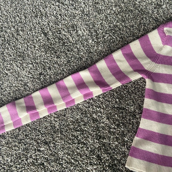 Zara Kids Ribbed Knit Sweater in lilac and white - Picture 4 of 6